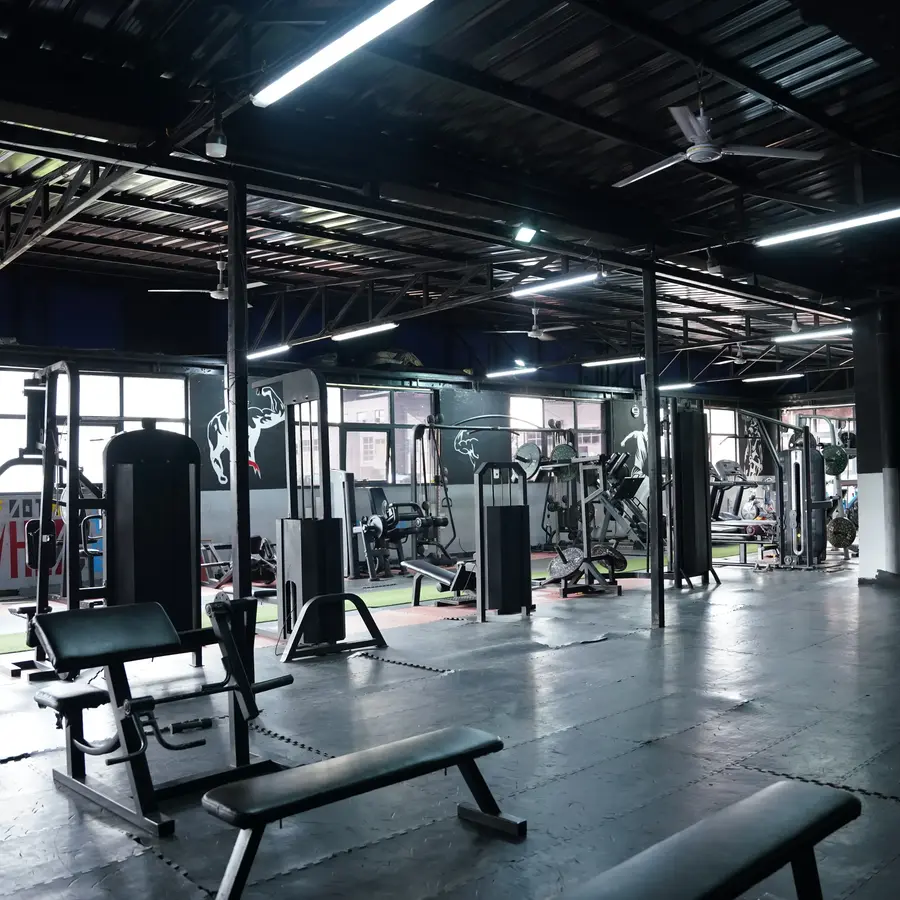 Weight training area at Muscle Fitness GYM
